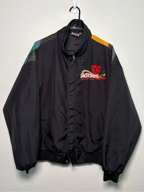 Racing Team Bomber Jacket - Black with Multicolor Accents